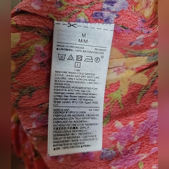 Gap size Med vintage floral wrap skirt Pockets Tie Belt NWT - Picture 5 of 5